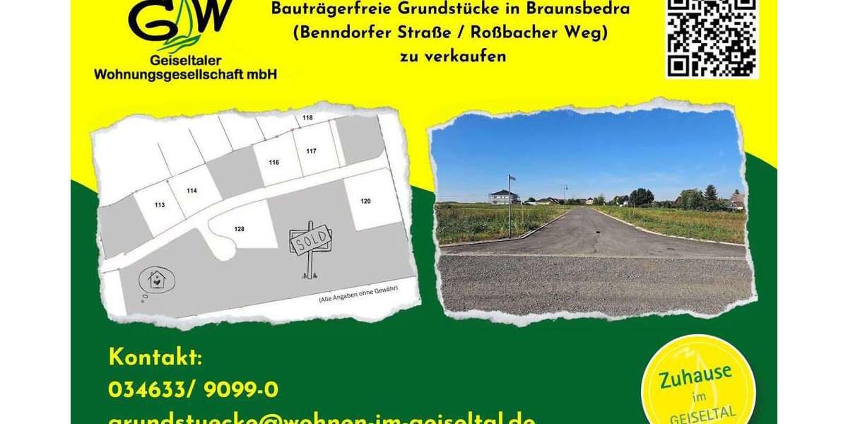 Grundstück Braunsbedra Schortau - 103.600&euro; | Angebot:23425584