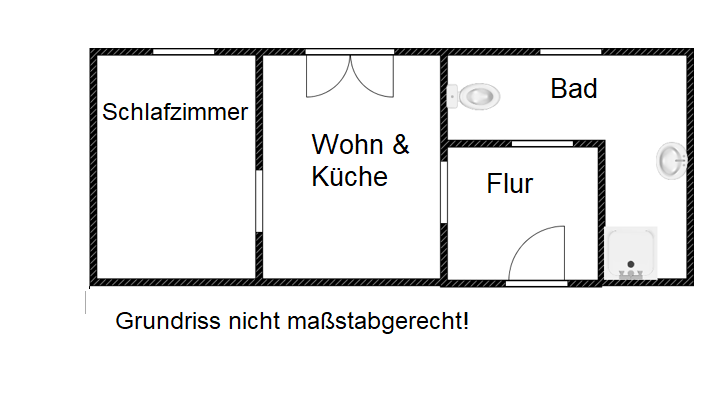 Etagenwohnung Doberschau-Gaußig Gaußig - 1 Zimmer, 36 m&sup2;, 200&euro; | Angebot:25219057
