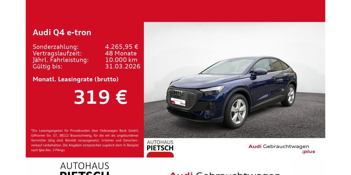 Audi Q4 e-tron 15.059 km 39.940 &euro; Bünde 32257