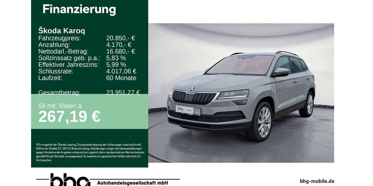 Skoda Karoq 53.687 km 20.850 &euro; Freudenstadt 72250