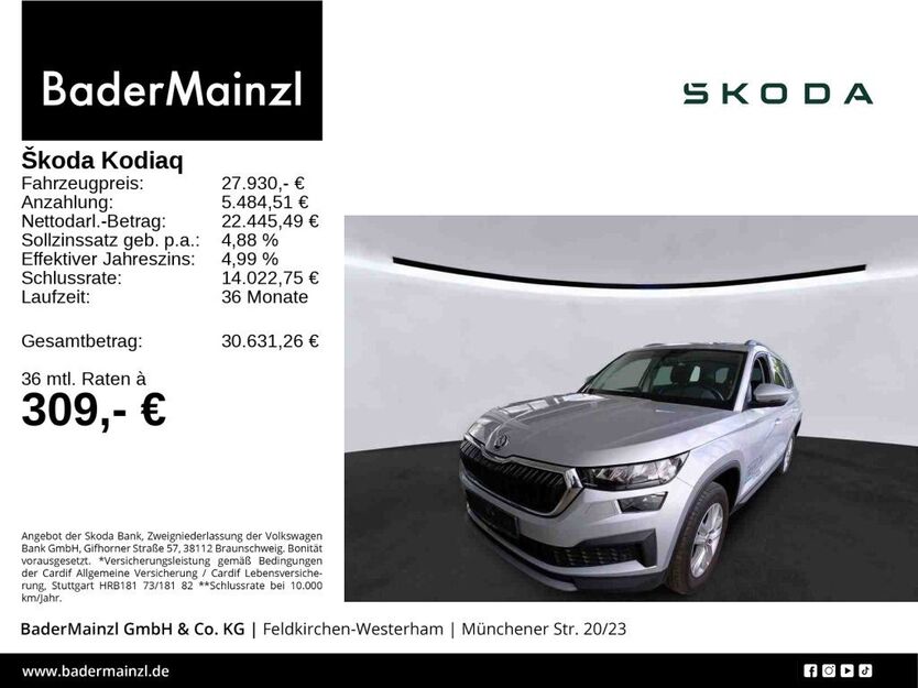 Skoda Kodiaq 53.560 km 27.930 € Feldkirchen/Westerham 83620