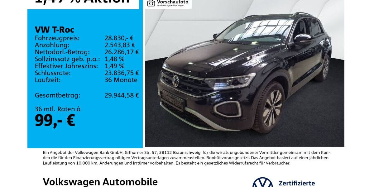 VW T-Roc 5.814 km 28.830 &euro; Leipzig 04178