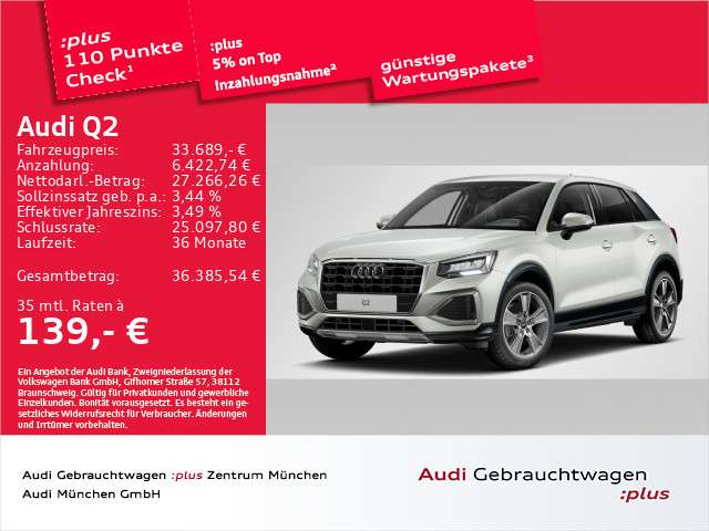 Audi Q2 5.216 km 33.689 &euro; Eching 85386