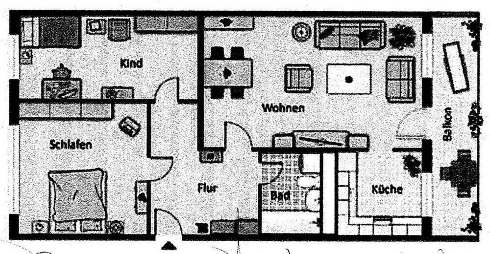 Etagenwohnung Ottendorf-Okrilla Okrilla - 3 Zimmer, 99.900&euro; | Angebot:20627057