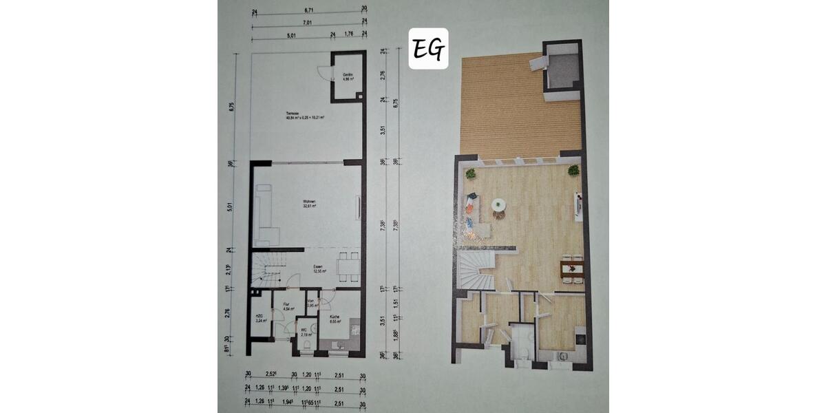Reihenhaus Verden (Aller) - 4 Zimmer, 135 m&sup2;, 1.400&euro; | Angebot:25922373