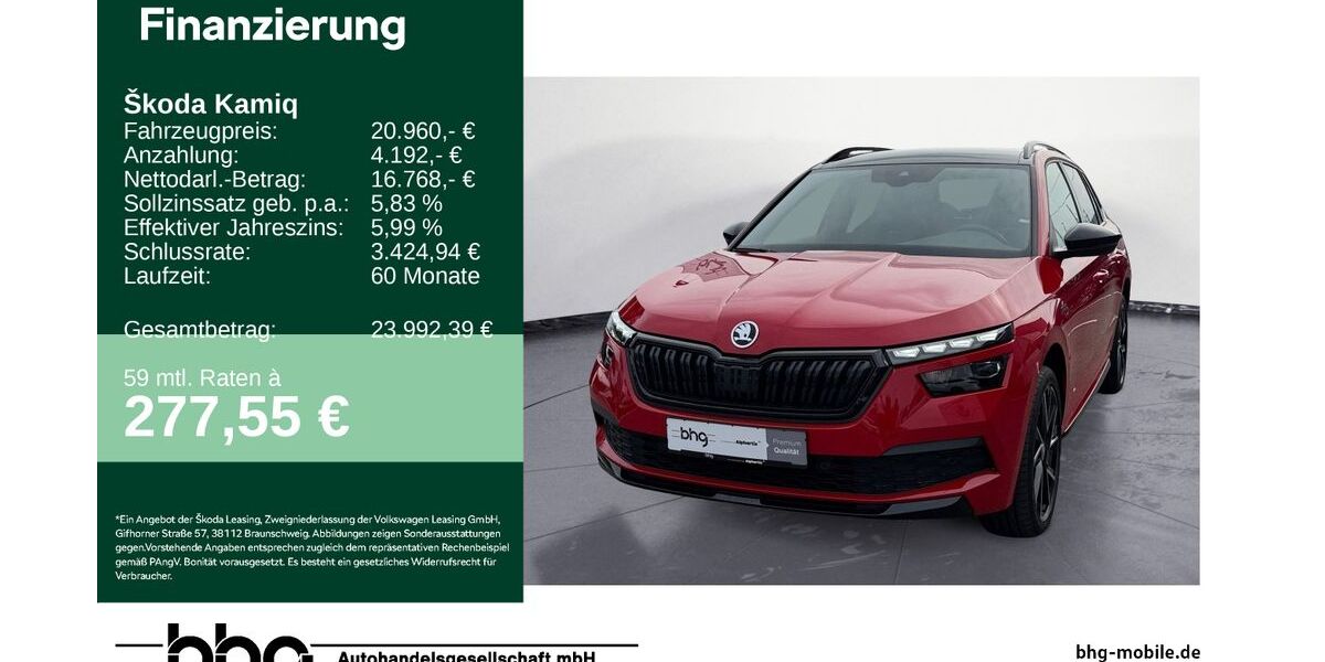 Skoda Kamiq 44.997 km 20.960 &euro; Freudenstadt 72250