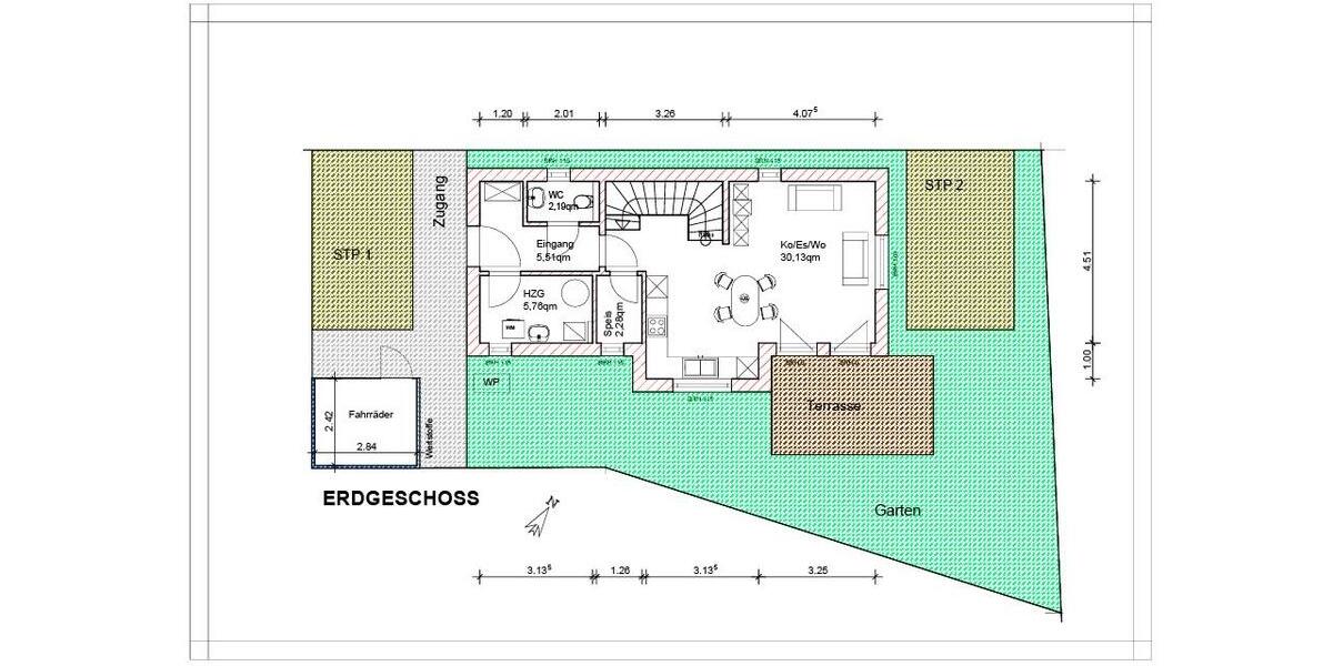 Einfamilienhaus Kühbach - 4 Zimmer, 94 m&sup2;, 1.350&euro; | Angebot:26038281