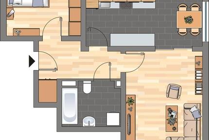 Wohnung Bellheim - 2 Zimmer, 59 m&sup2;, 579&euro; | Angebot:25571744