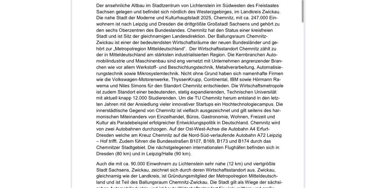 Mehrfamilienhaus, Wohnhaus Lichtenstein (Sachsen) - 11 Zimmer, 280 m&sup2;, 180.000&euro; | Angebot:26042197