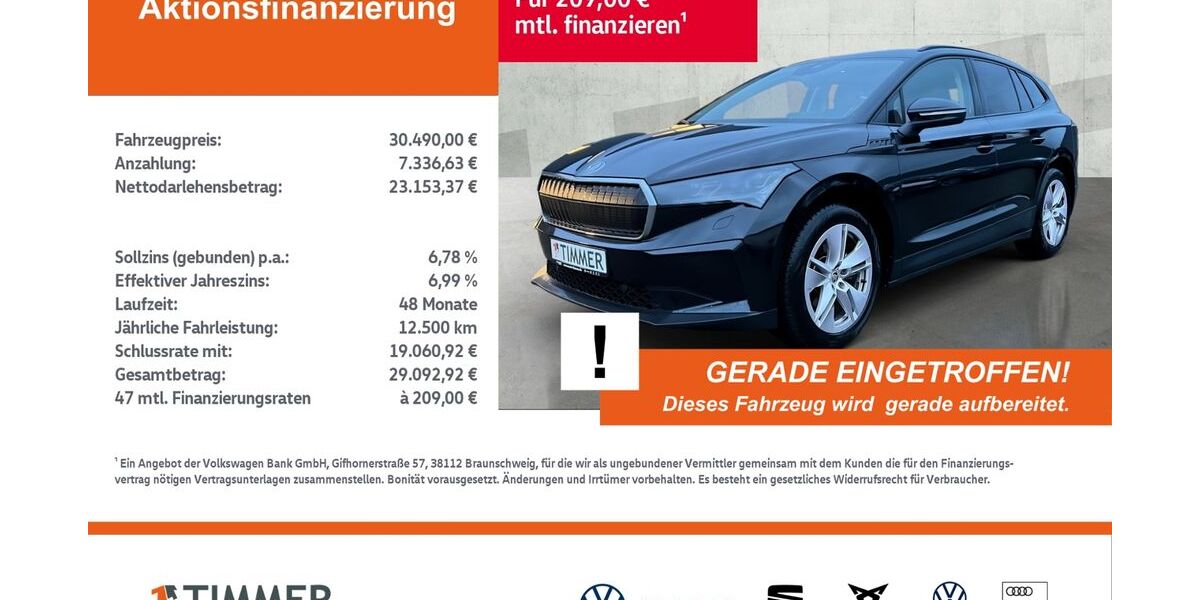 Skoda Enyaq 19.285 km 30.490 &euro; Nordhorn 48529