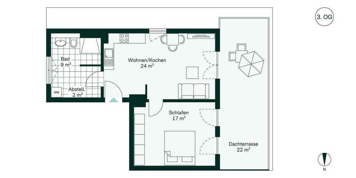 Etagenwohnung Hattingen Winz-Baak - 2 Zimmer, 63 m&sup2;, 294.800&euro; | Angebot:23941015
