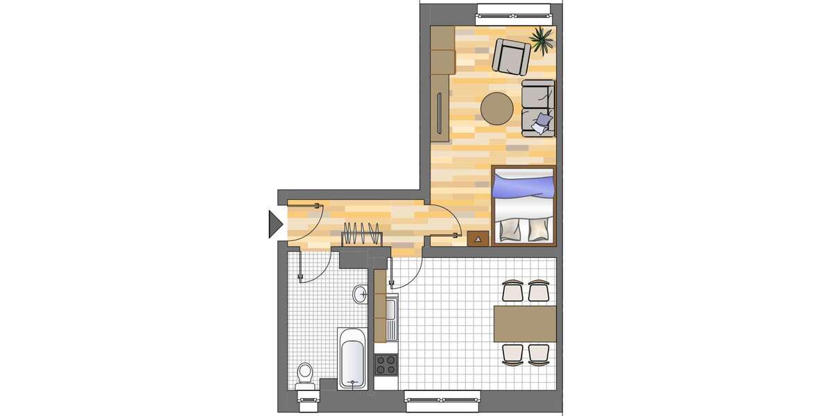 Wohnung zum Mieten in Dortmund 153,50 € 39.81 m² 1 zimmer