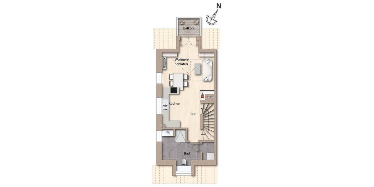 Etagenwohnung Hörnum (Sylt) - 2 Zimmer, 66 m&sup2;, 795.000&euro; | Angebot:25799873