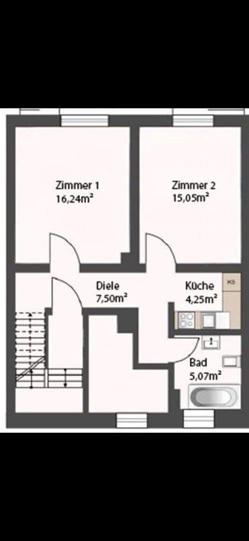 1 WG Zimmer frei in 2-Zimmer Wohnung 1 zimmer