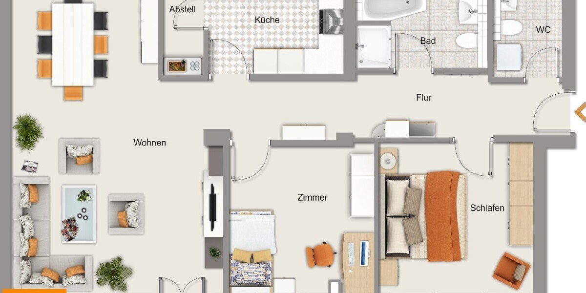 albero:) top saniert und mittendrin 3 zimmer