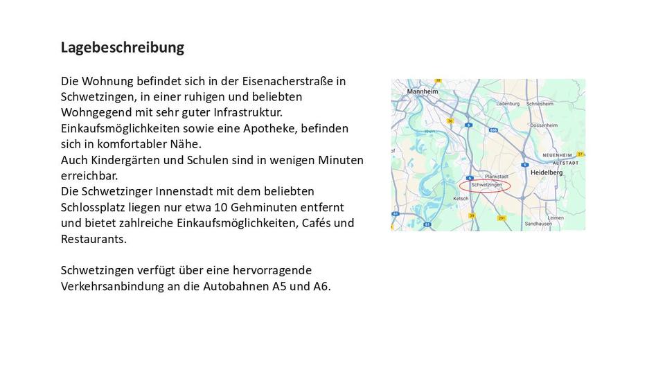 Etagenwohnung Schwetzingen - 3 Zimmer, 85 m&sup2;, 319.000&euro; | Angebot:26762741