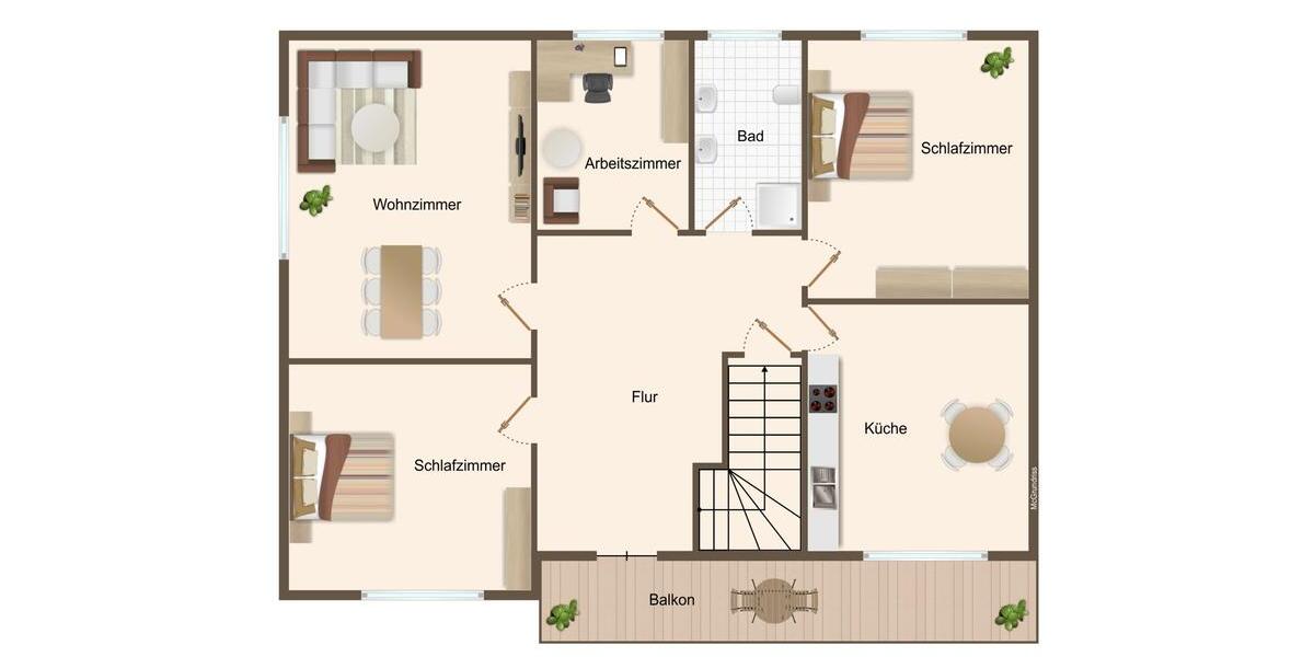Etagenwohnung Goldenstedt - 4 Zimmer, 110 m&sup2;, 800&euro; | Angebot:26717573