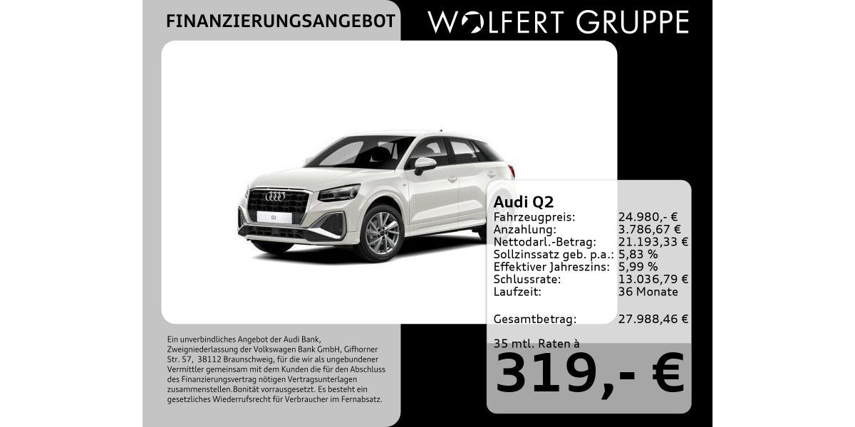 Audi Q2 38.322 km 24.980 &euro; Buergstadt 63927