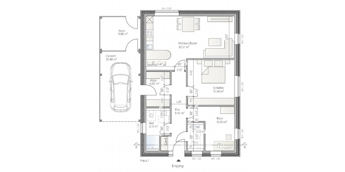 Bungalow Lathen - 3 Zimmer, 90 m&sup2;, 990&euro; | Angebot:24655253