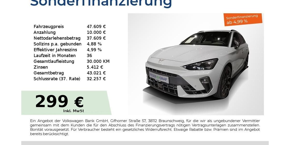 Cupra Leon 8.350 km 44.950 € Lauf an der Pegnitz 91207