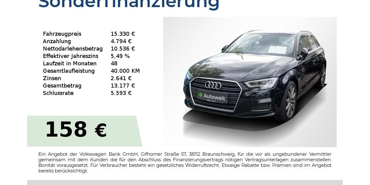 Audi A3 98.050 km 15.330 &euro; Nürnberg 90431