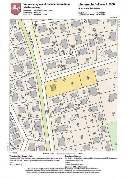 2.320 qm Baugrundstück mit Althaus für Investor od. Bauträger in OLDENBURGAlexanderfeld !