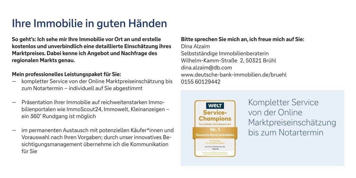 Stilvolle EG - Wohnung in Hürth inklusive Tiefgarage 2 zimmer