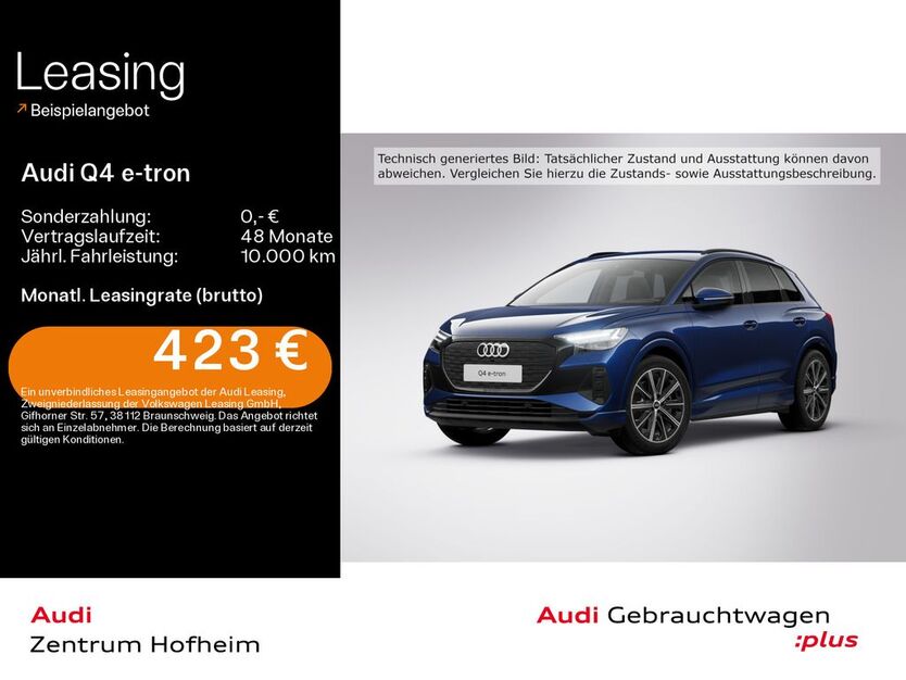 Audi Q4 e-tron 8.778 km 46.990 € Hofheim 65719
