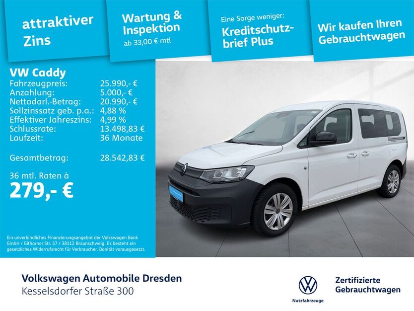 VW Caddy 19.800 km 25.990 € Dresden 01169