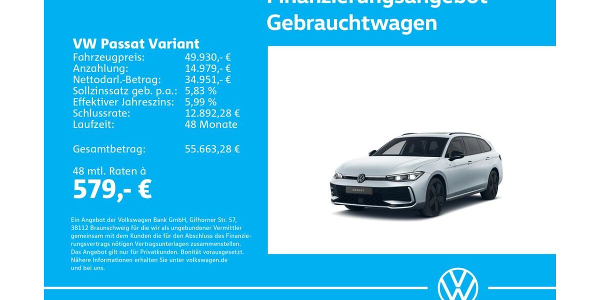 VW Passat Variant 1.505 km 49.930 &euro; Stuttgart-Feuerbach 70469