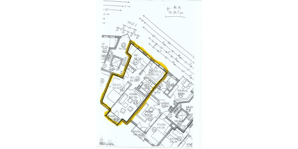 Etagenwohnung Treuchtlingen - 3 Zimmer, 87 m&sup2;, 225.000&euro; | Angebot:27013816