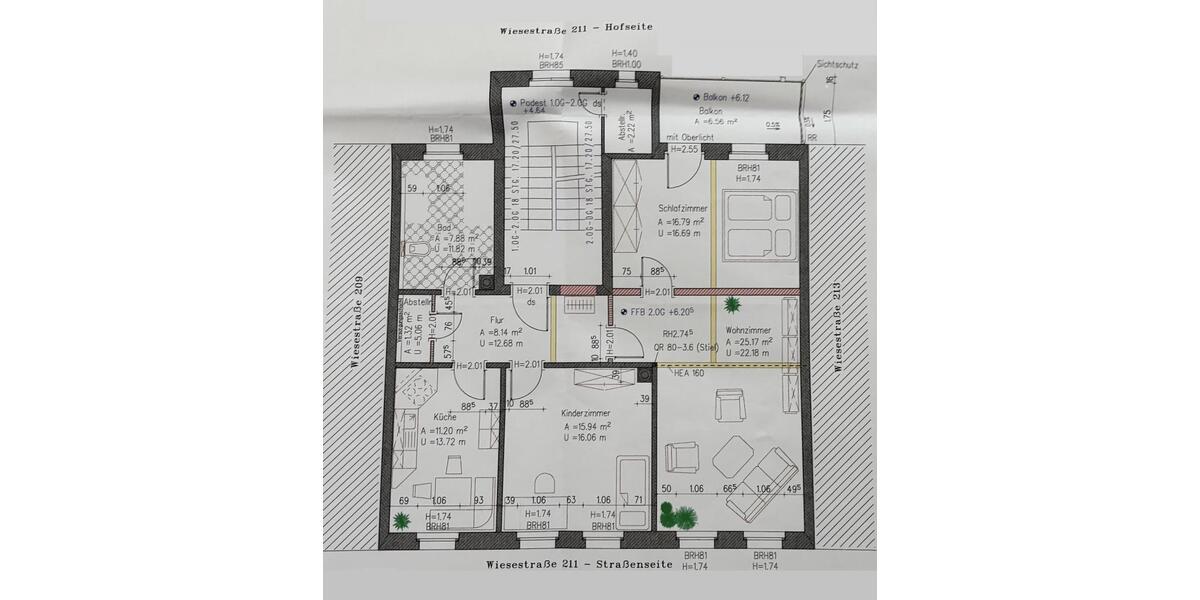 Moderne 3 Raum-Wohnung mit stylischem Bad mit Fenster, Dusche und Wanne. - Etagenwohnung Gera Lusan | Angebot:26991448
