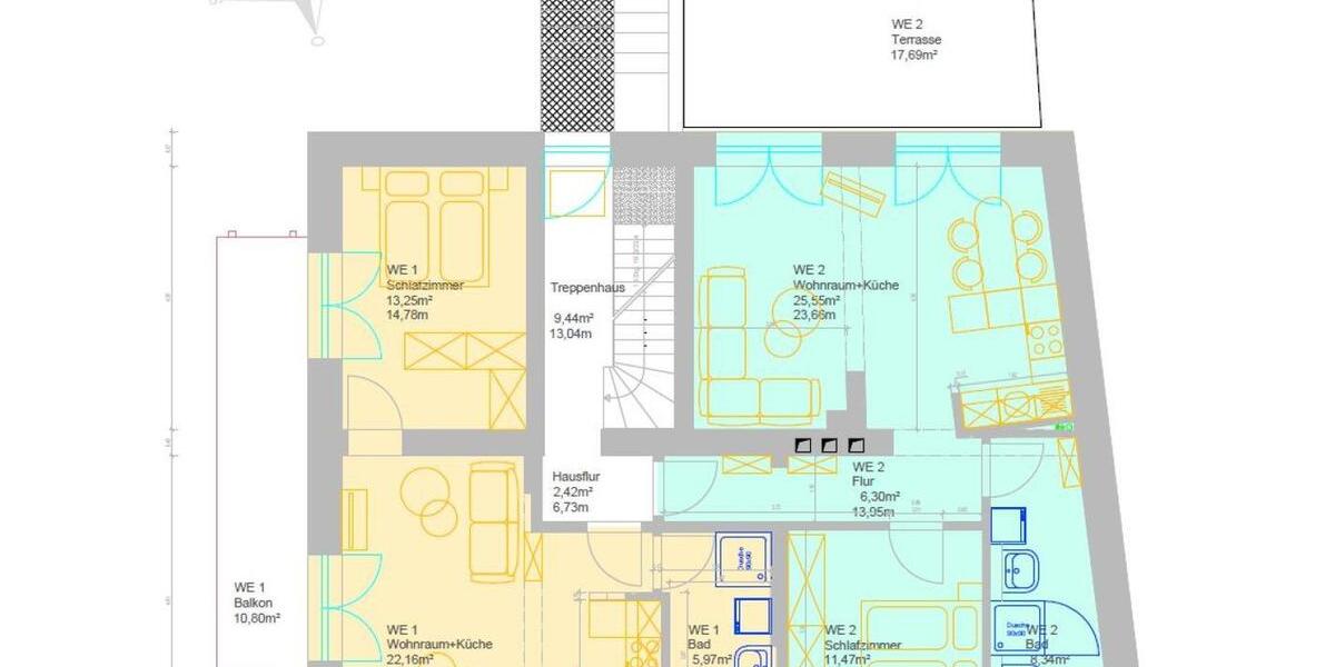 Etagenwohnung Teupitz - 2 Zimmer, 61 m&sup2;, 759&euro; | Angebot:26396392