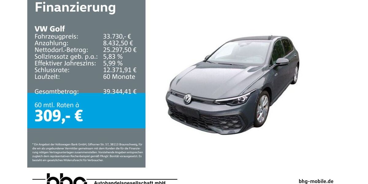 VW Golf 8.322 km 33.730 &euro; Freiburg 79115