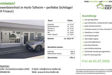 Gewerbeobjekt Horb am Neckar Talheim - 620&euro; | Angebot:26417843