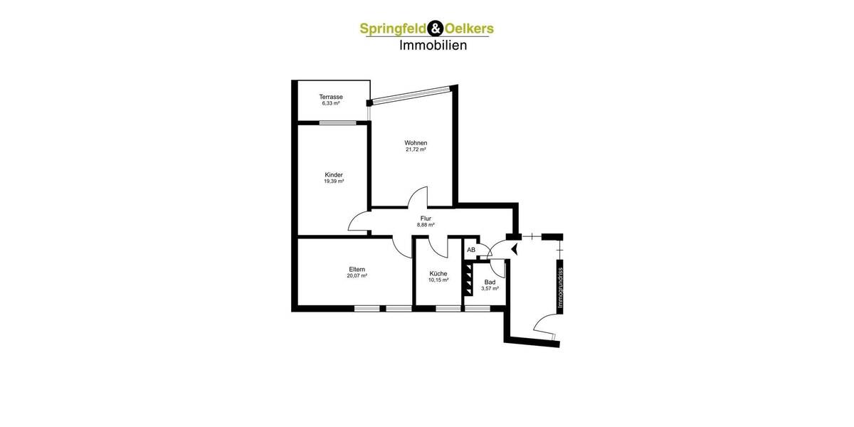 Etagenwohnung Hamburg Rissen - 3 Zimmer, 81 m&sup2;, 339.000&euro; | Angebot:26833428