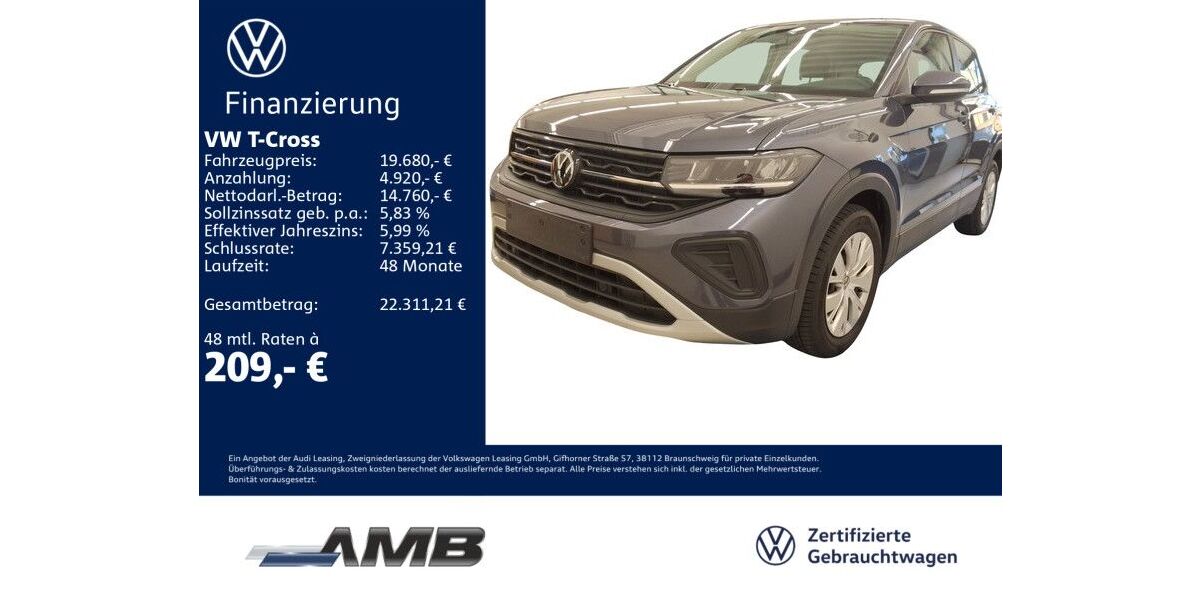 VW T-Cross 7.320 km 19.680 &euro; Borna 04552