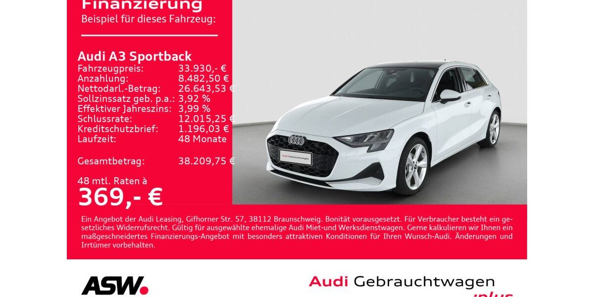 Audi A3 4.700 km 33.930 &euro; Heilbronn 74074