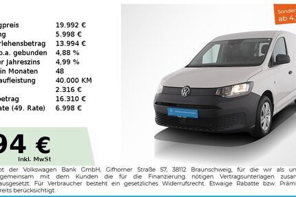 VW Caddy 11.450 km 19.992 &euro; Nürnberg 90441