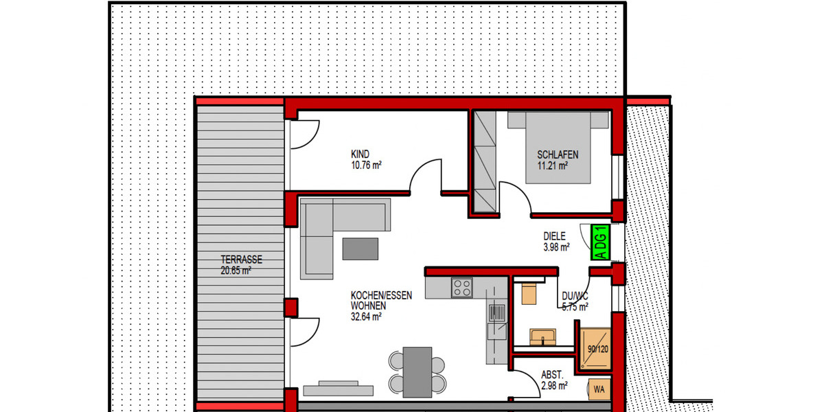 Dachgeschoßwohnung Neukirchen vorm Wald - 3.5 Zimmer, 75 m&sup2;, 270.800&euro; | Angebot:25367554