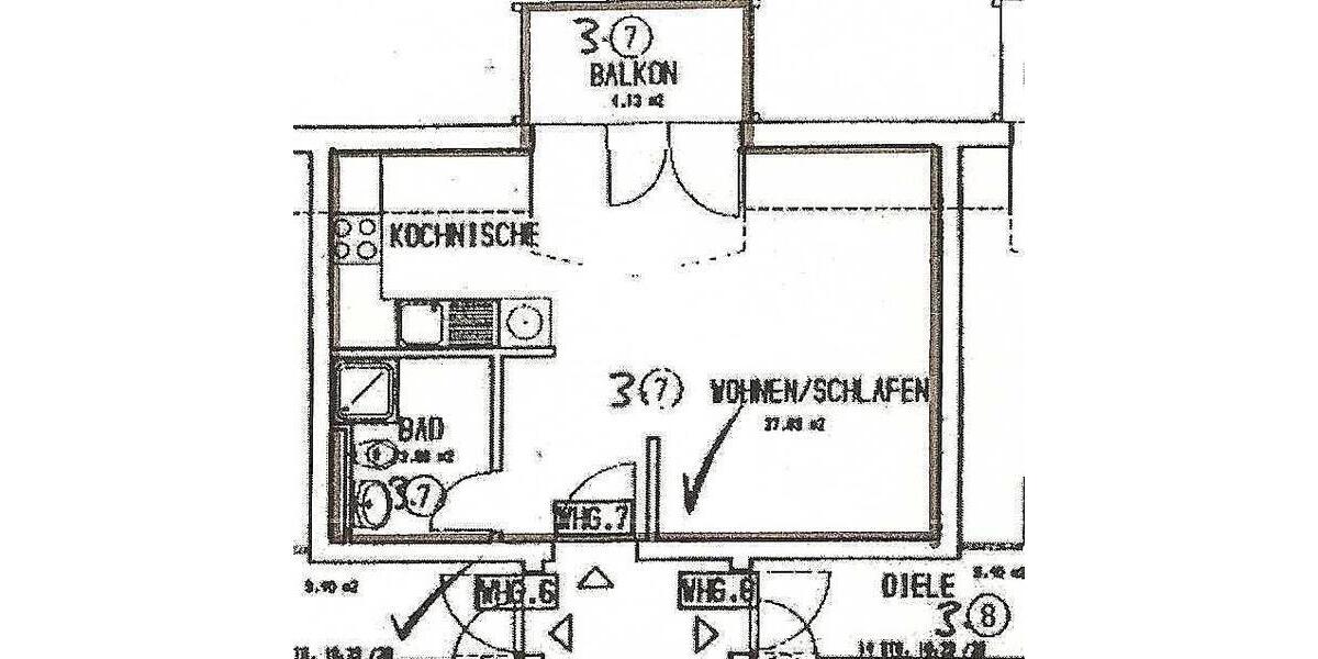 Dachgeschoßwohnung Mainz Laubenheim - 1 Zimmer, 33 m&sup2;, 625&euro; | Angebot:26340253