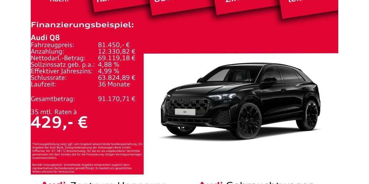 Audi Q8 16.117 km 81.450 &euro; Hannover 30179