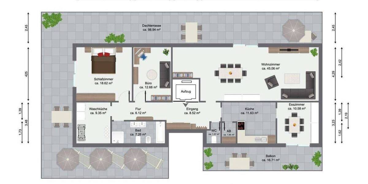 Etagenwohnung Gauting - 4 Zimmer, 158 m&sup2;, 799.000&euro; | Angebot:25698595