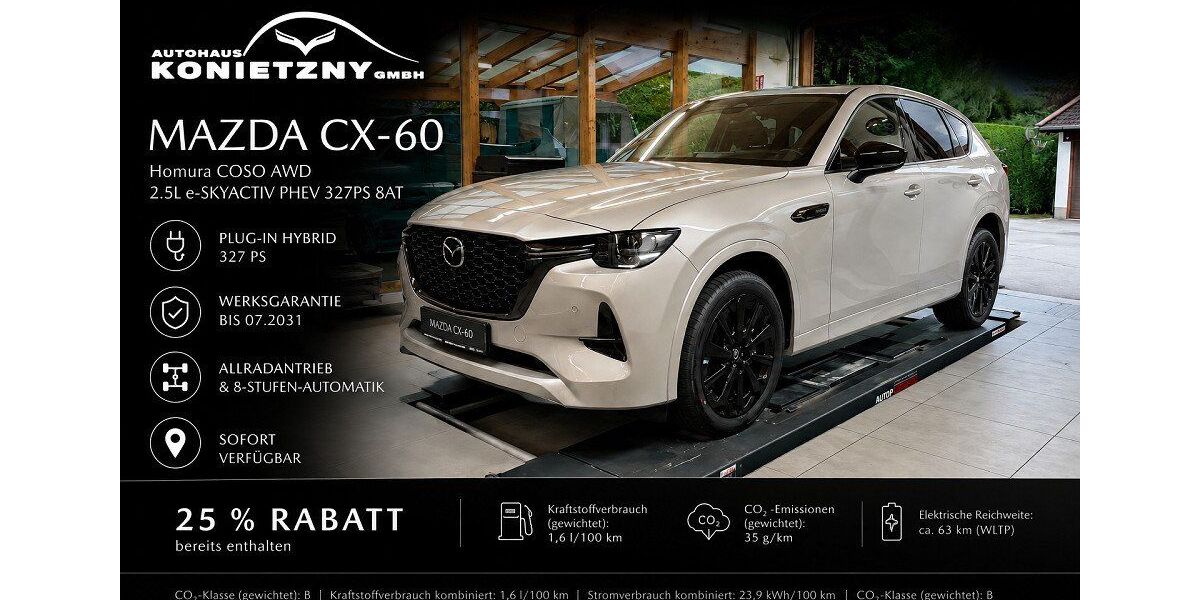 Mazda CX-60 5.378 km 45.890 &euro; Garmisch-Partenkirchen 82467