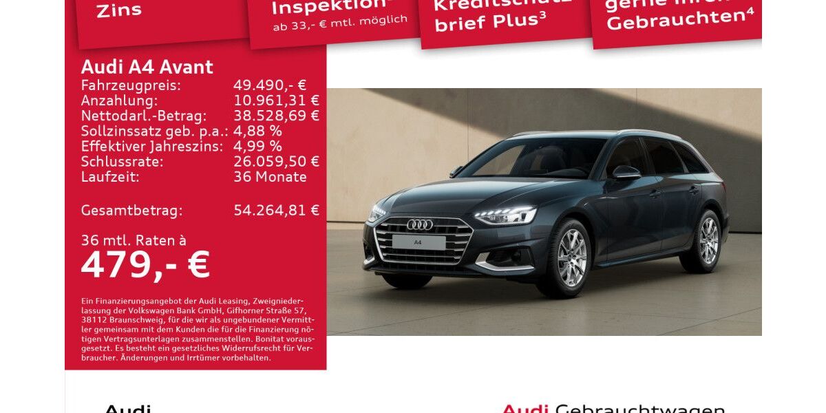 Audi A4 27.786 km 34.990 € Dresden 01067