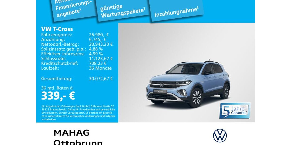 VW T-Cross 11.780 km 26.980 &euro; Ottobrunn 85521
