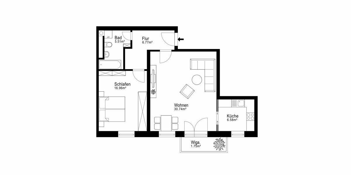 Wohnen mit Stil – 2-Zimmer-Traum in S-Bahn-Nähe im Herzen von Eichenau 2 zimmer