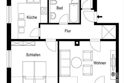 2,5 Zimmer DG-Wohnung mit EBK und Einzelgarage