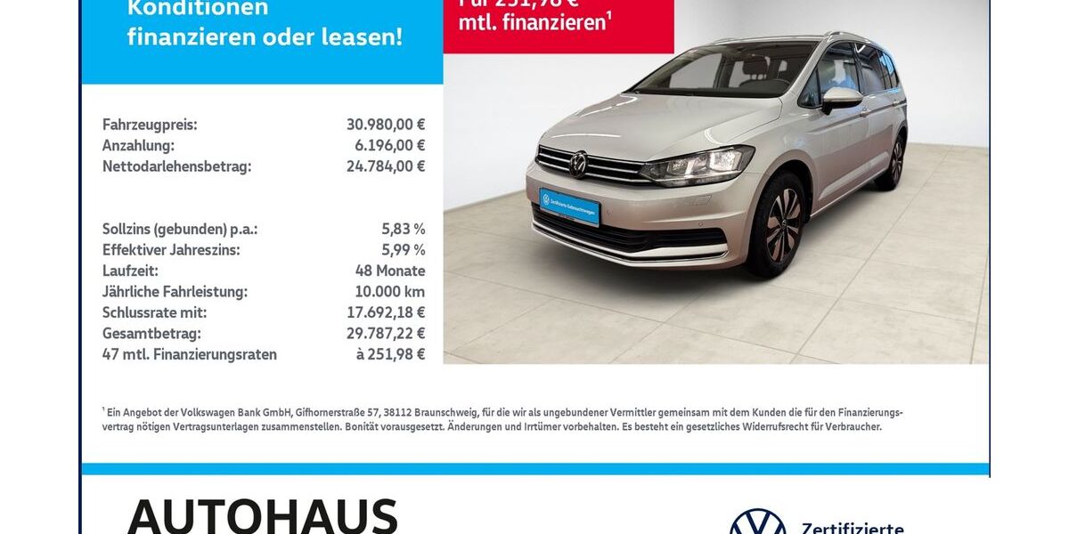 VW Touran 16.856 km 29.980 &euro; Bitterfeld-Wolfen 06749