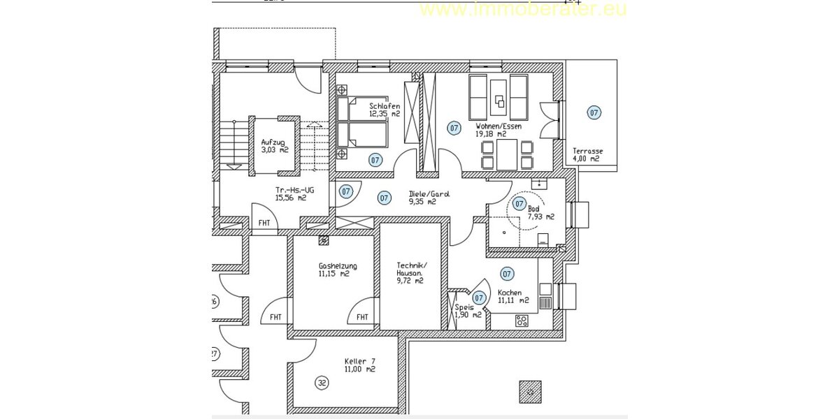 Moderne, charmante 2-Zi-Souterrain-Wohnung WFL ca. 66 m² Energiesparhaus Fußbodenheizung Terrasse und Garage. - Etagenwohnung Neunburg vorm Wald | Angebot:26952314
